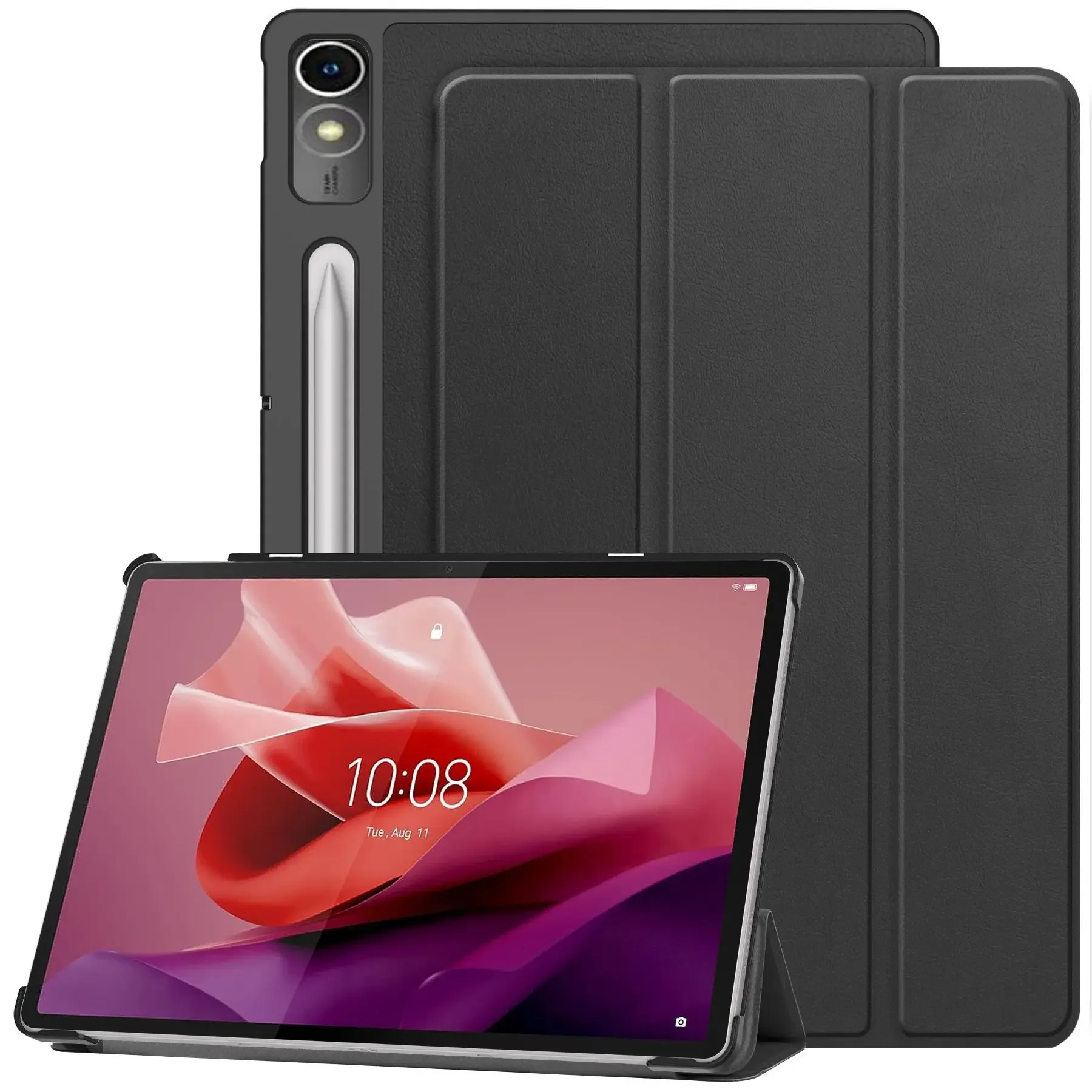 Étui magnétique pliable en cui - Lenovo Tablet P12 Accessories avis et prix