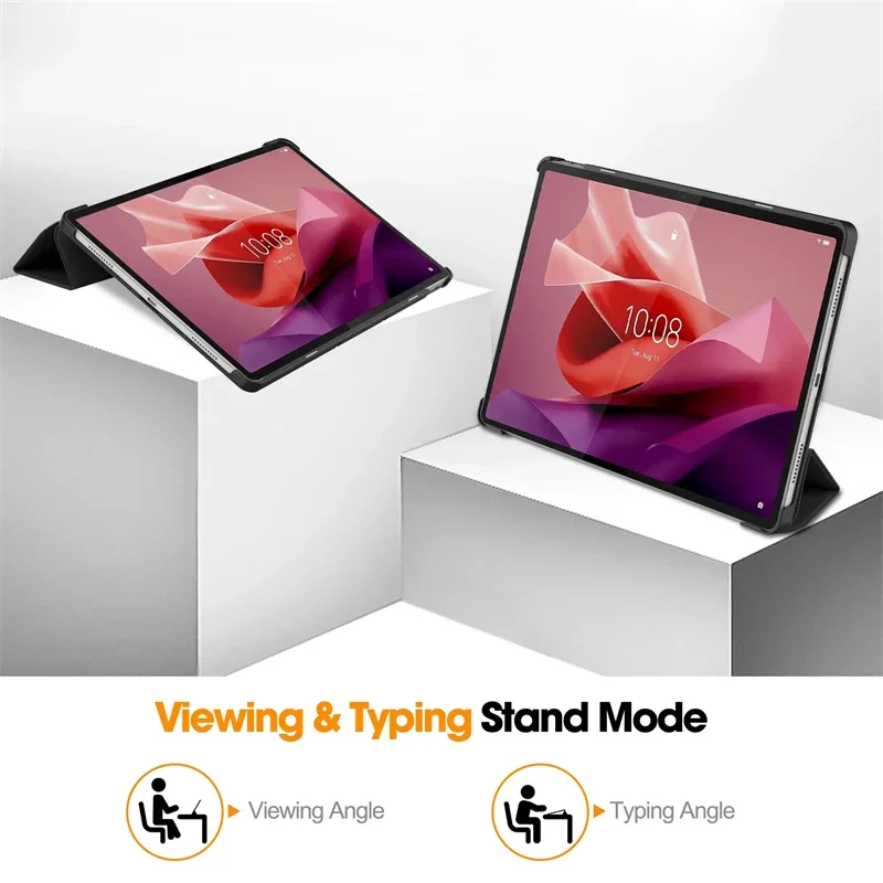 Étui magnétique pliable en cui - Lenovo Tablet P12 Accessories avis et prix